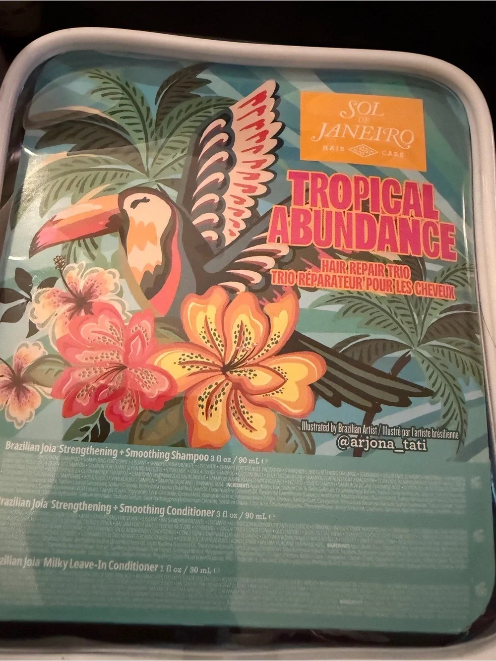 Sol de Janeiro Tropical Abundance Hair Repair Trio in Teal & Coral Artwork